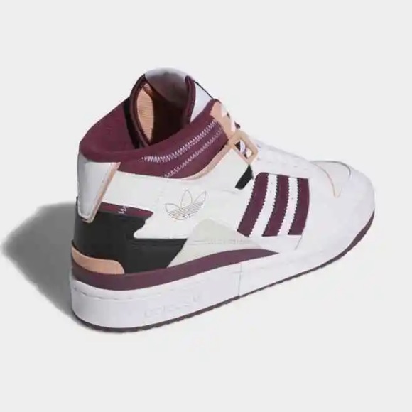 adidas Forum Exhibit Mid Cloud White / Victory Crimson / Ambient Blush - Picture 8 of 16